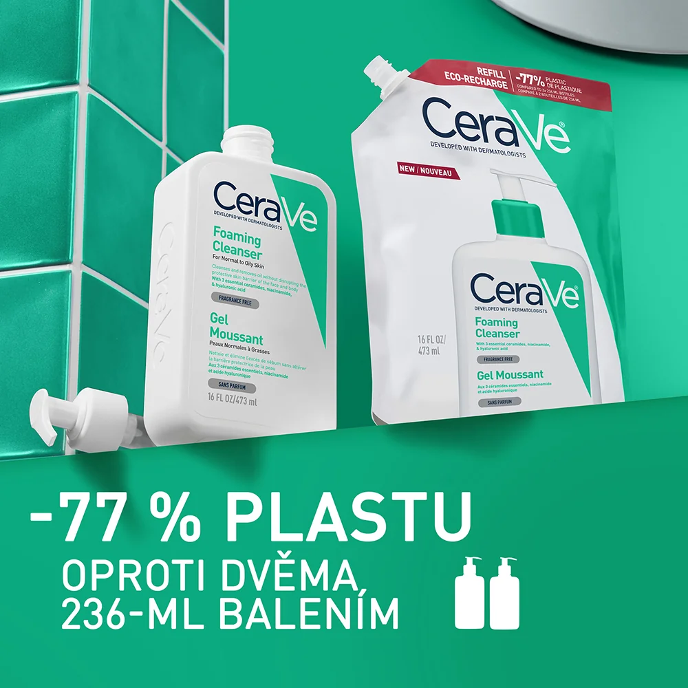 CeraVe Čisticí pěnící gel náplň 473 ml