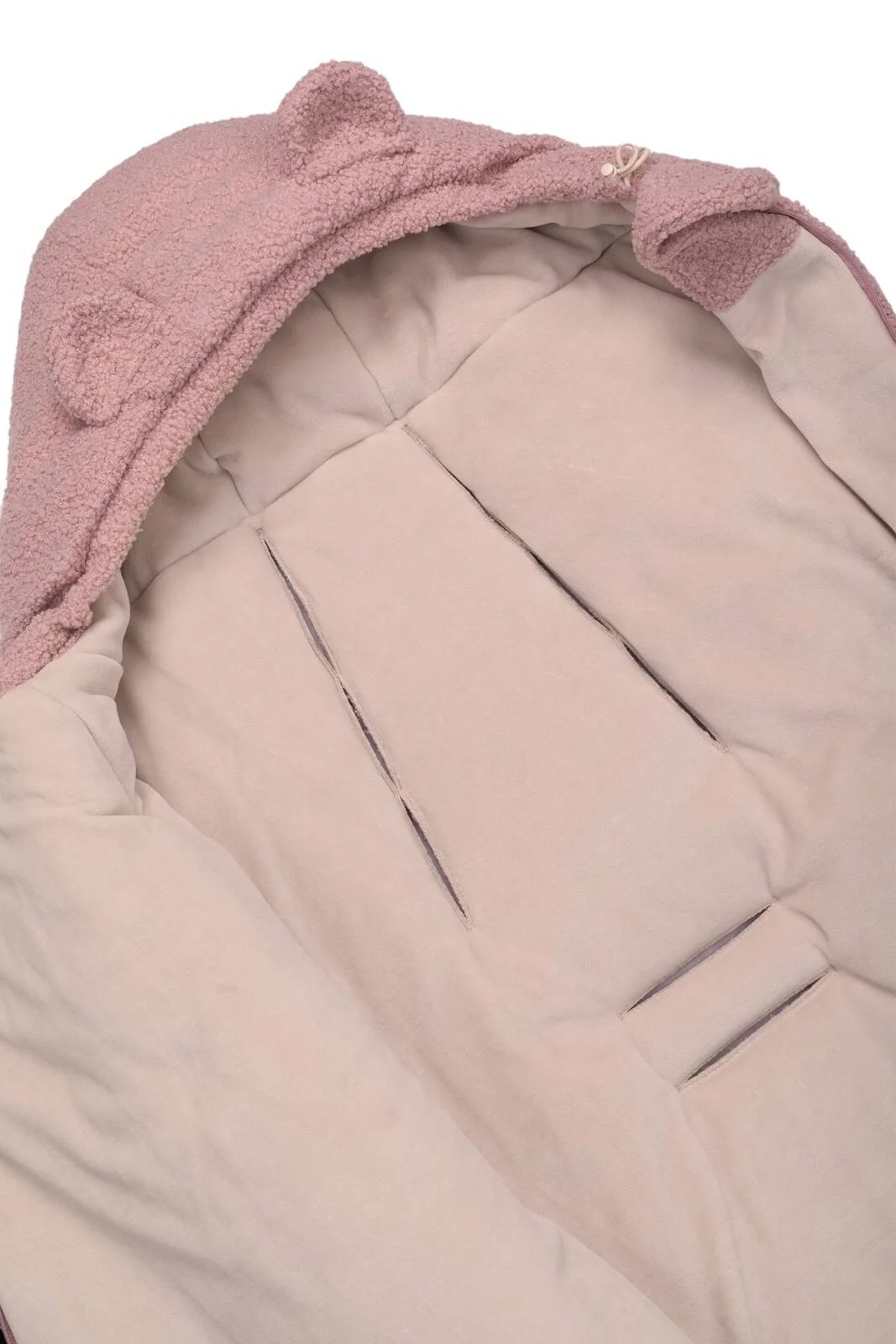 Baby Nellys Teploučky fusak Beránek exclusiv, 85x50cm - pudrově růžový