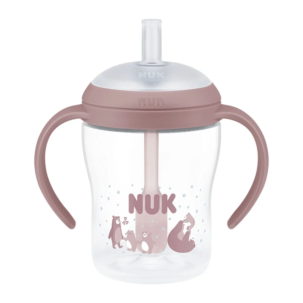 NUK Perfect Match Láhev na učení s brčkem 8m+ 150 ml 1 ks bear