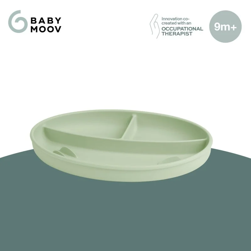 Babymoov silikonový talíř Green