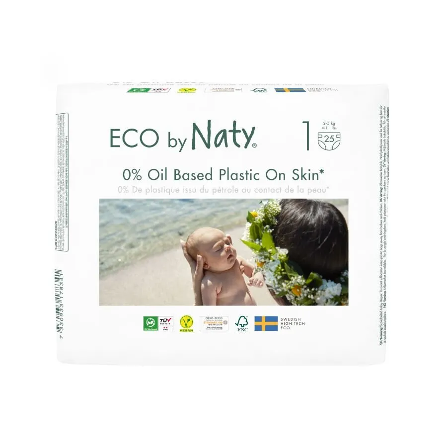 ECO by Naty Newborn 2-5 kg dětské plenky 25 ks