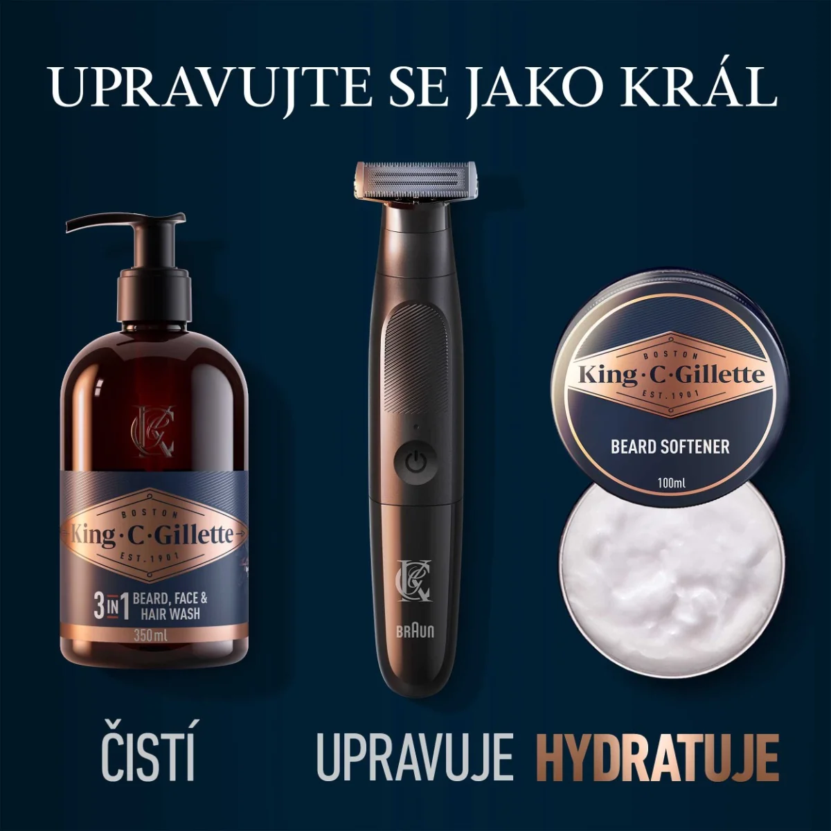 Gillette King C. Gillette balzám na vousy 100 ml