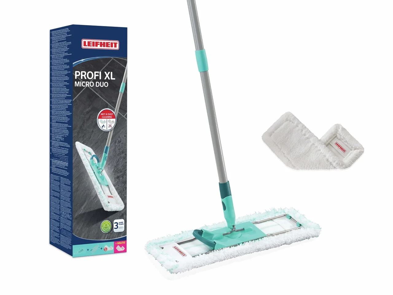 Leifheit PROFI XL Micro Duo podlahový mop + náhrada SuperDuster Floor