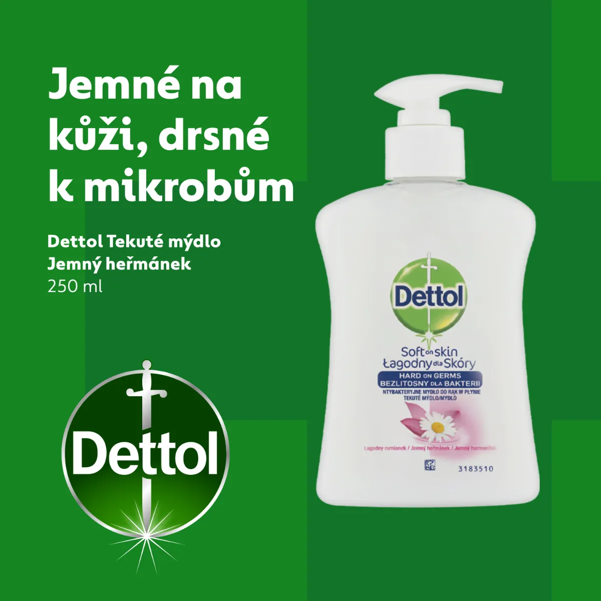Dettol Tekuté mýdlo Jemný heřmánek 250 ml