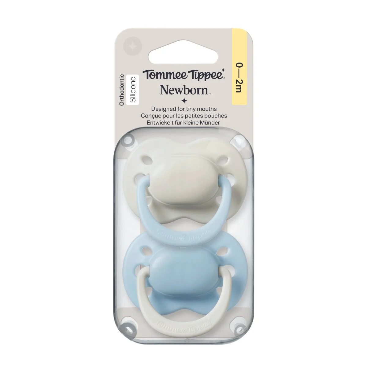 Tommee Tippee Silikonový dudlík Newborn 0-2m, Boy 2 ks modrá