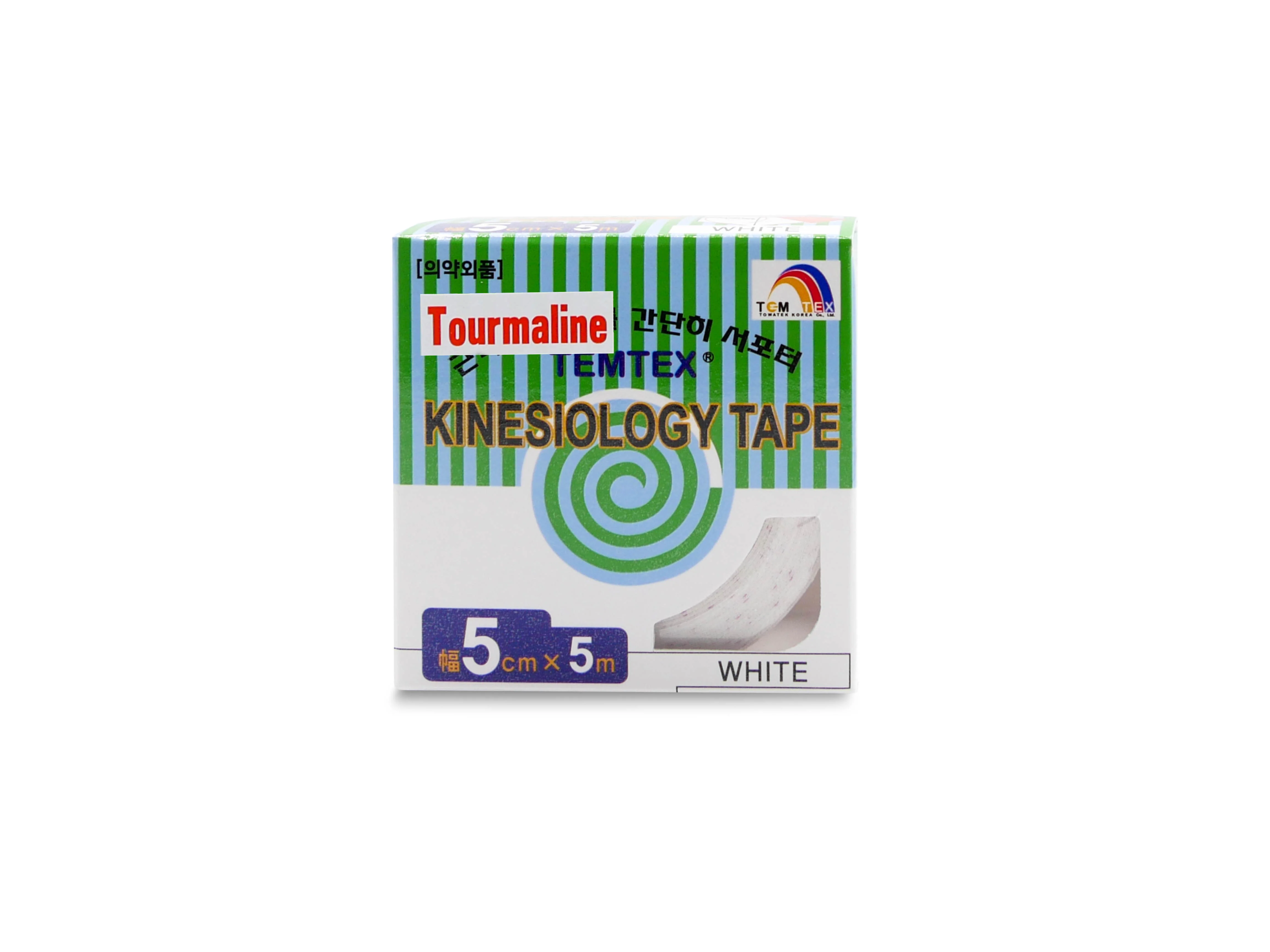 TEMTEX Kinesio tape Tourmaline, bílá tejpovací páska 5cm x 5m