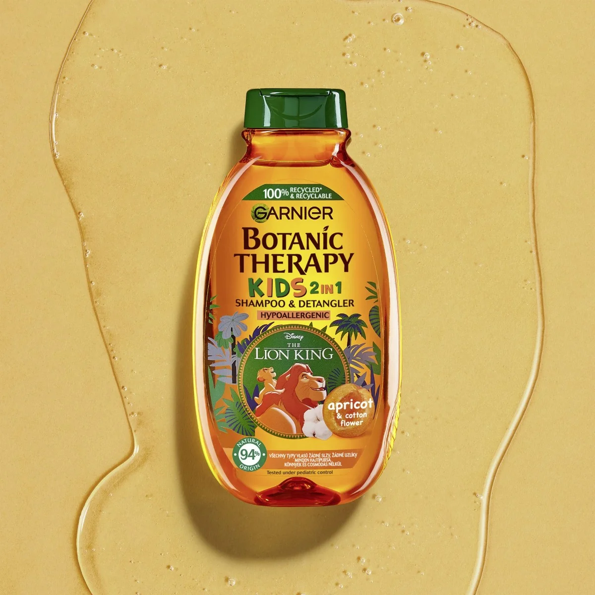 Garnier Botanic Therapy Disney Lví král Kids 2v1 meruňka šampon a kondicionér 400 ml