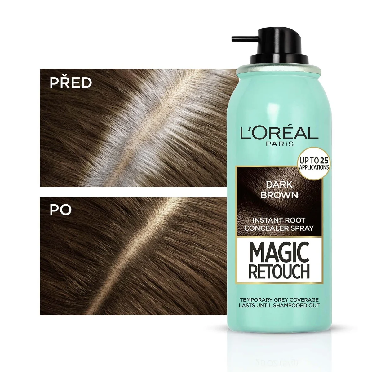 Loréal Paris Magic Retouch Tmavě hnědá sprej na zakrytí odrostů 75 ml