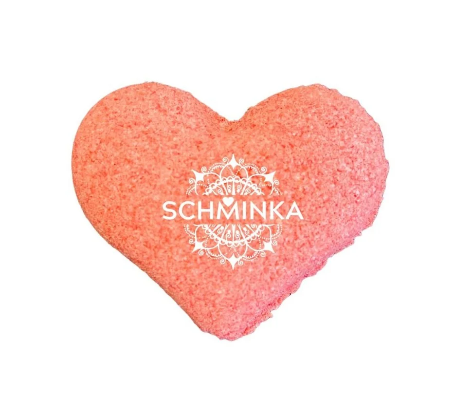Schminka Šumivé máslové srdíčko do koupele Jahoda 45 g