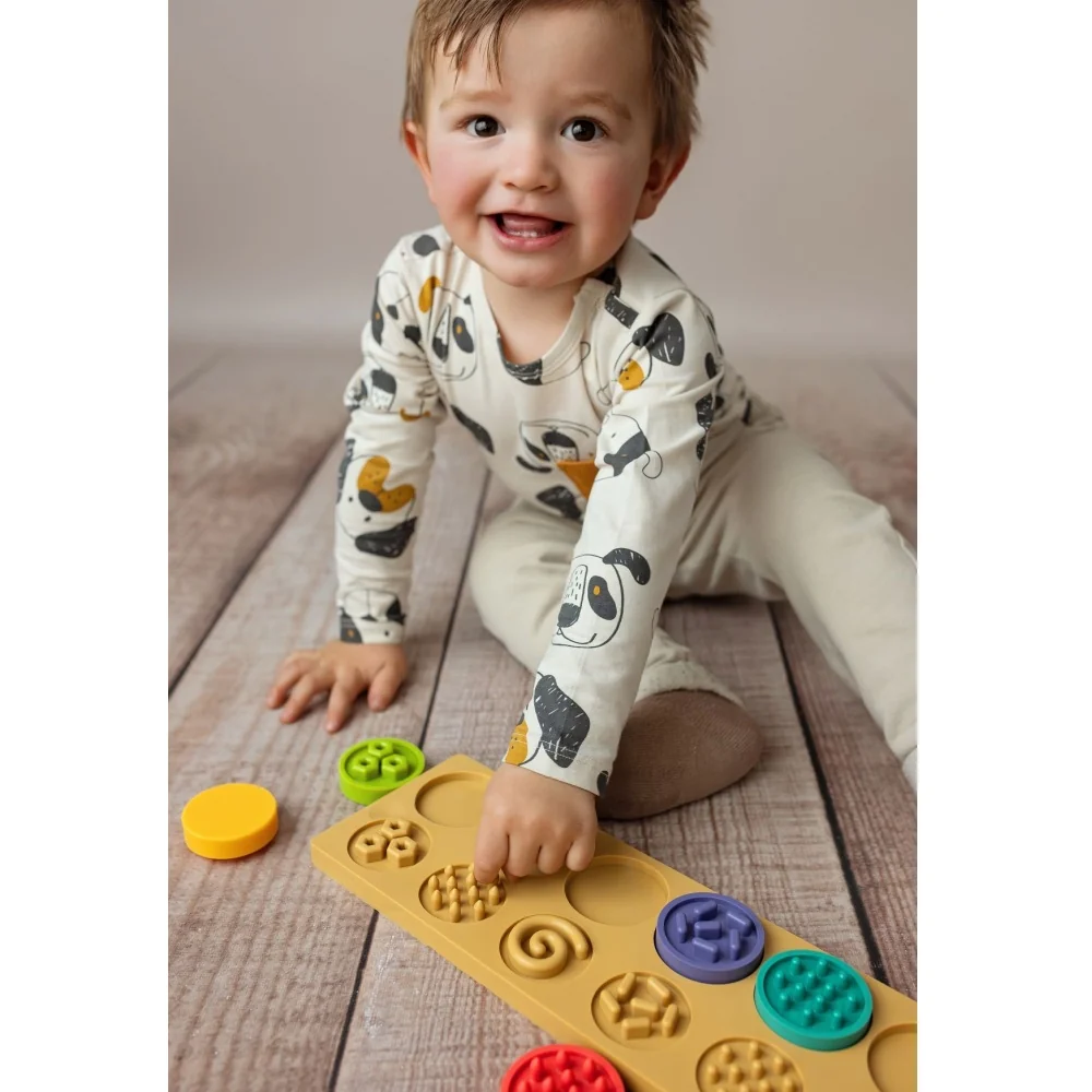 Hencz Toys Puzzle senzorická kolečka XL, pastelová 