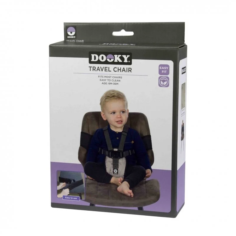 Dooky přenosná textilní židlička Travel Chair Romantic Leaves Beige