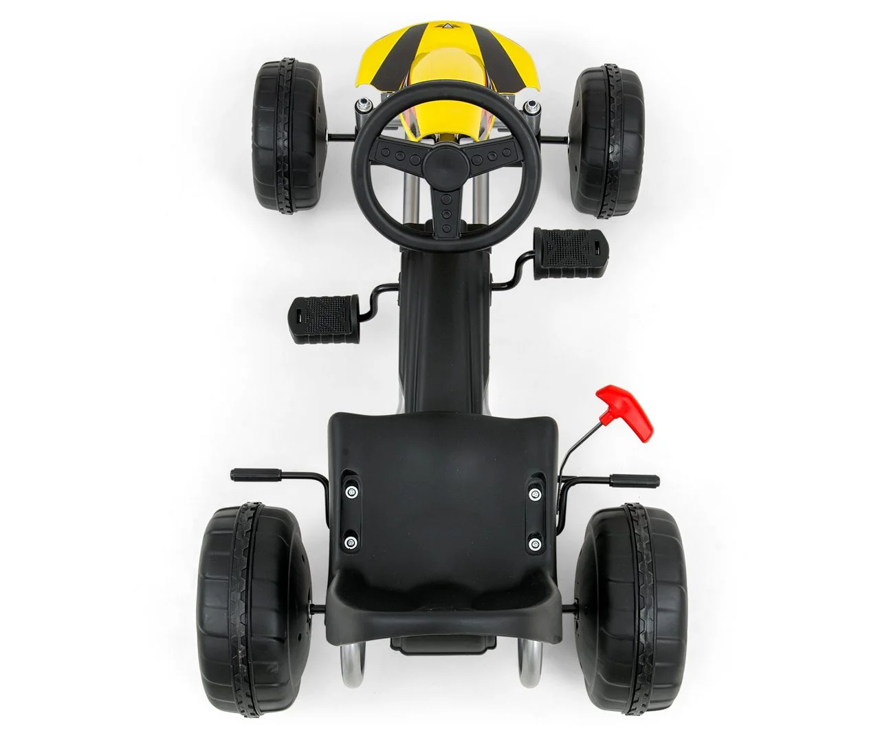 Milly Mally VIPER – dětská šlapací motokára (gokart) s ruční brzdou - žlutá
