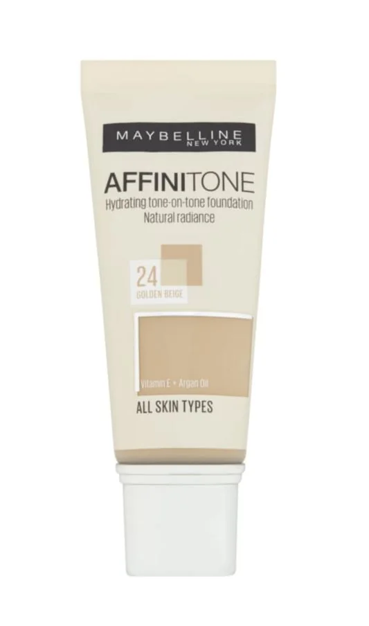 Maybelline Affinitone odstín 24 Golden Beige hydratační make-up 30 ml