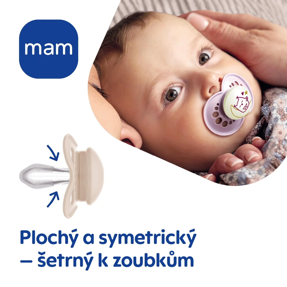 MAM Dudlík Original Night 16m+ 2 ks béžový/šedý