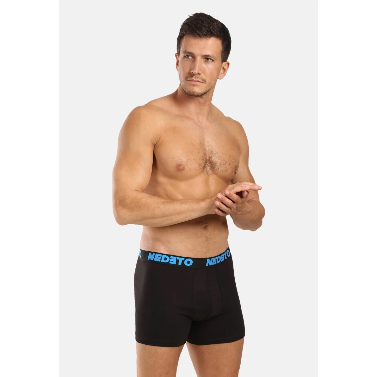 Nedeto 5PACK pánské boxerky černé (5NB003) XXL