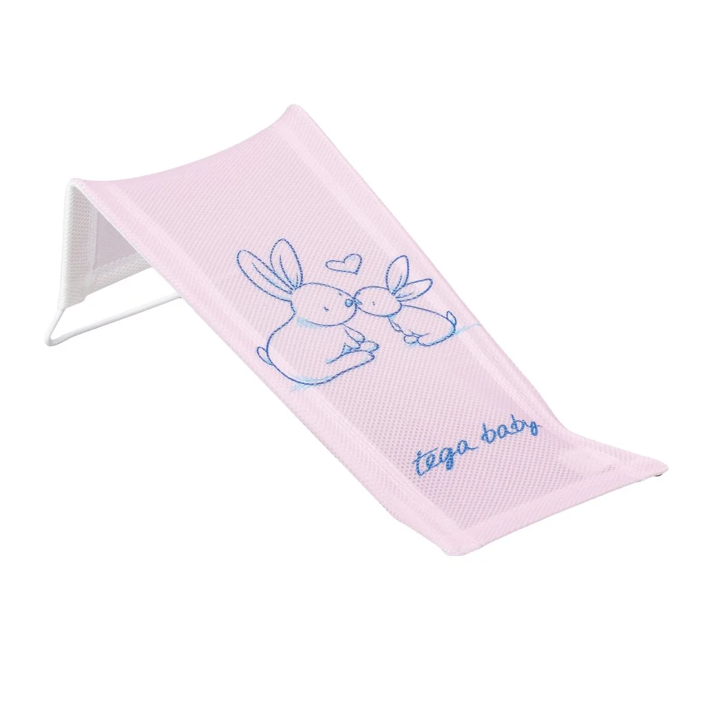 Tega Baby Lehátko do vany látkové Little Bunnies - pink