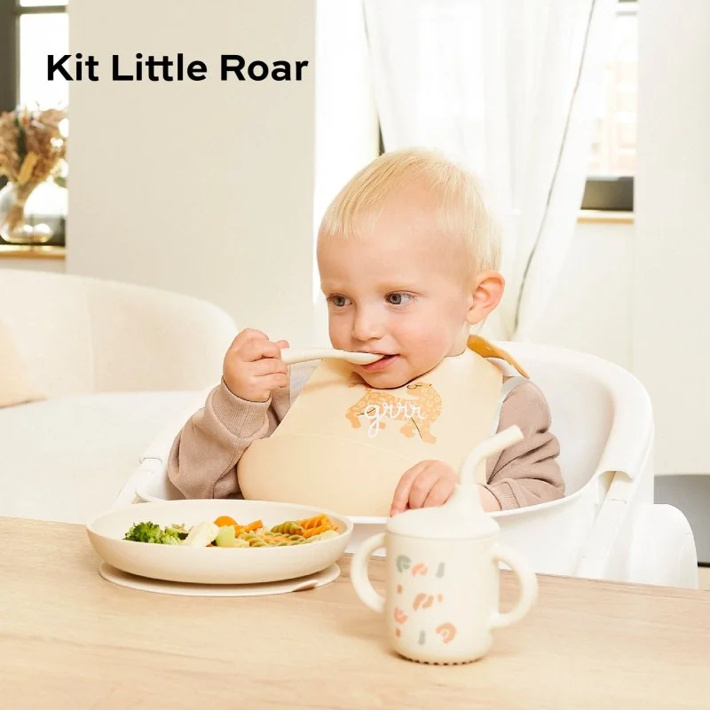Babymoov silikonová jídelní sada Grown-Up MEAL SET Little Roar