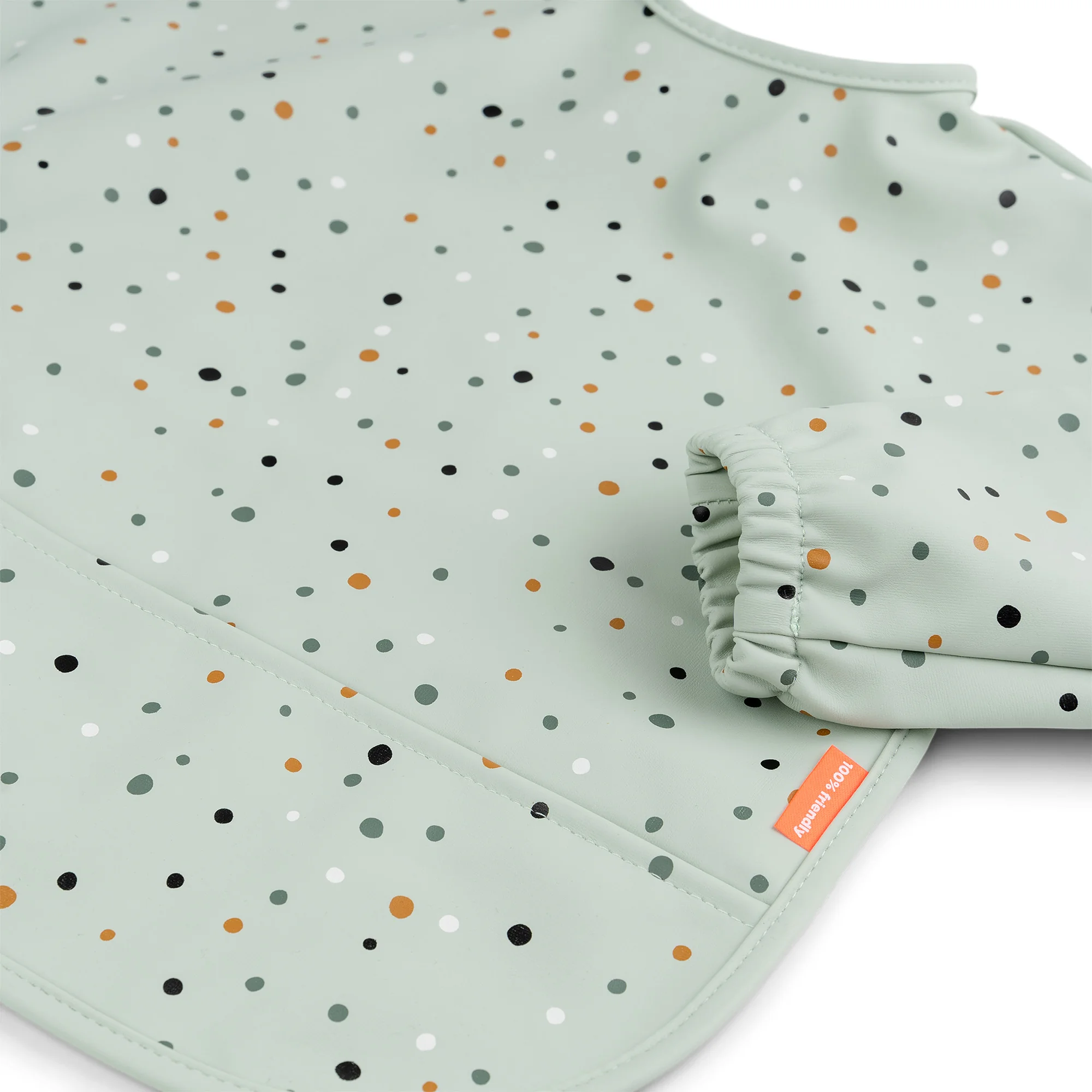 Done by Deer bryndáček s rukávy a kapsou Happy dots, zelený