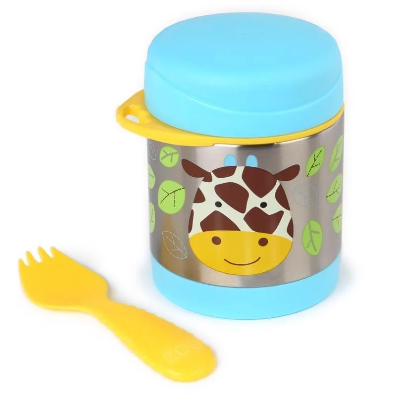 SKIP HOP Zoo Termoska na jídlo se lžičkou/vidličkou Žirafa 325 ml, 3r+ 