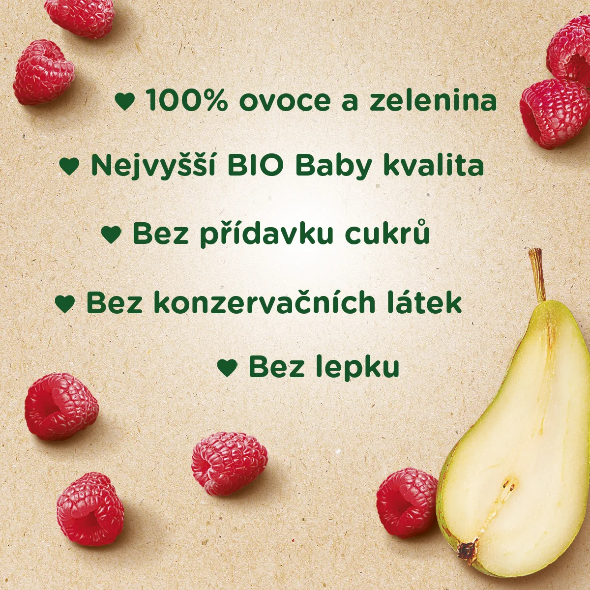 Sunar BIO Hruška, malina kapsička 100 g