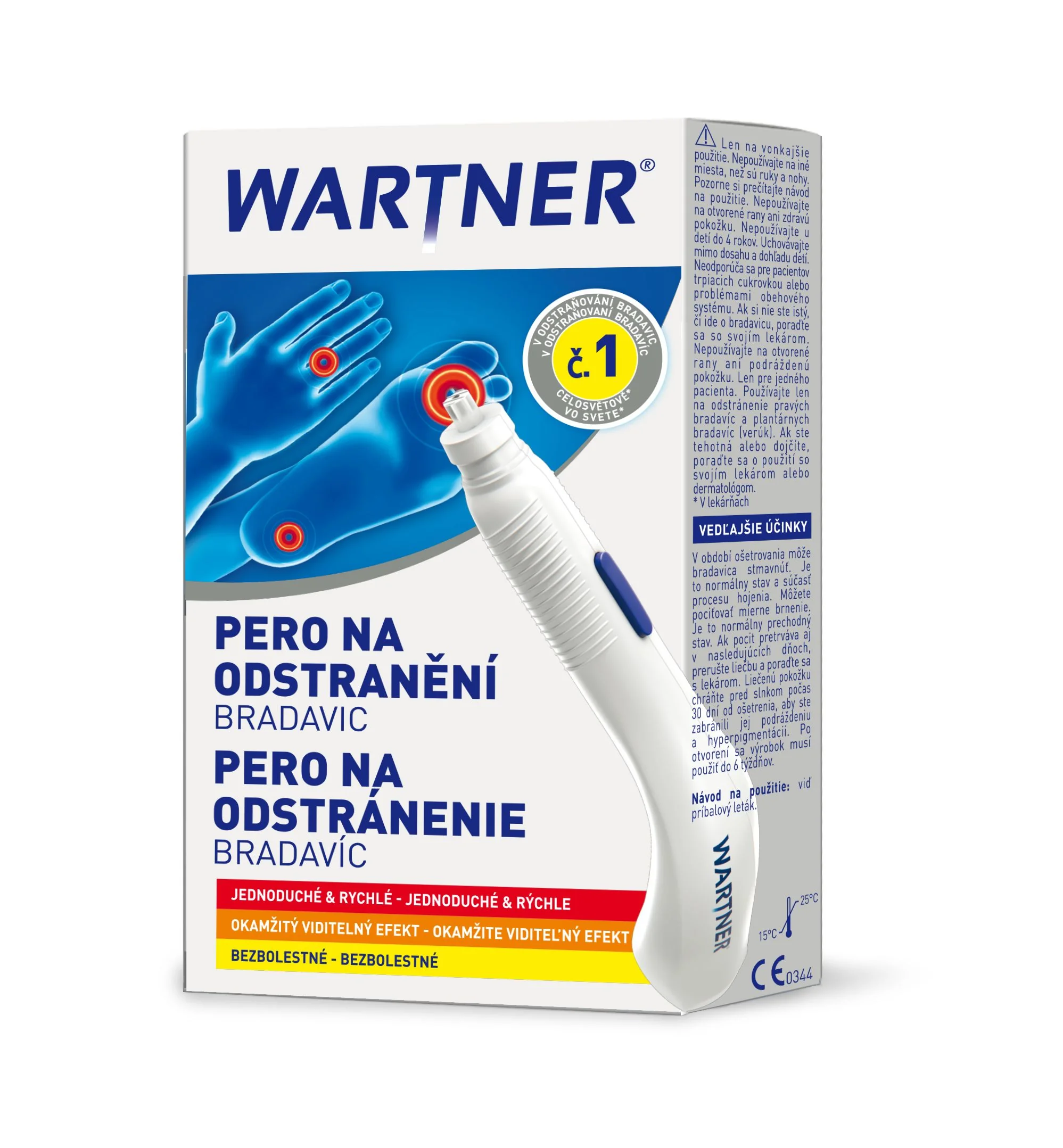 Wartner Pero na odstranění bradavic 