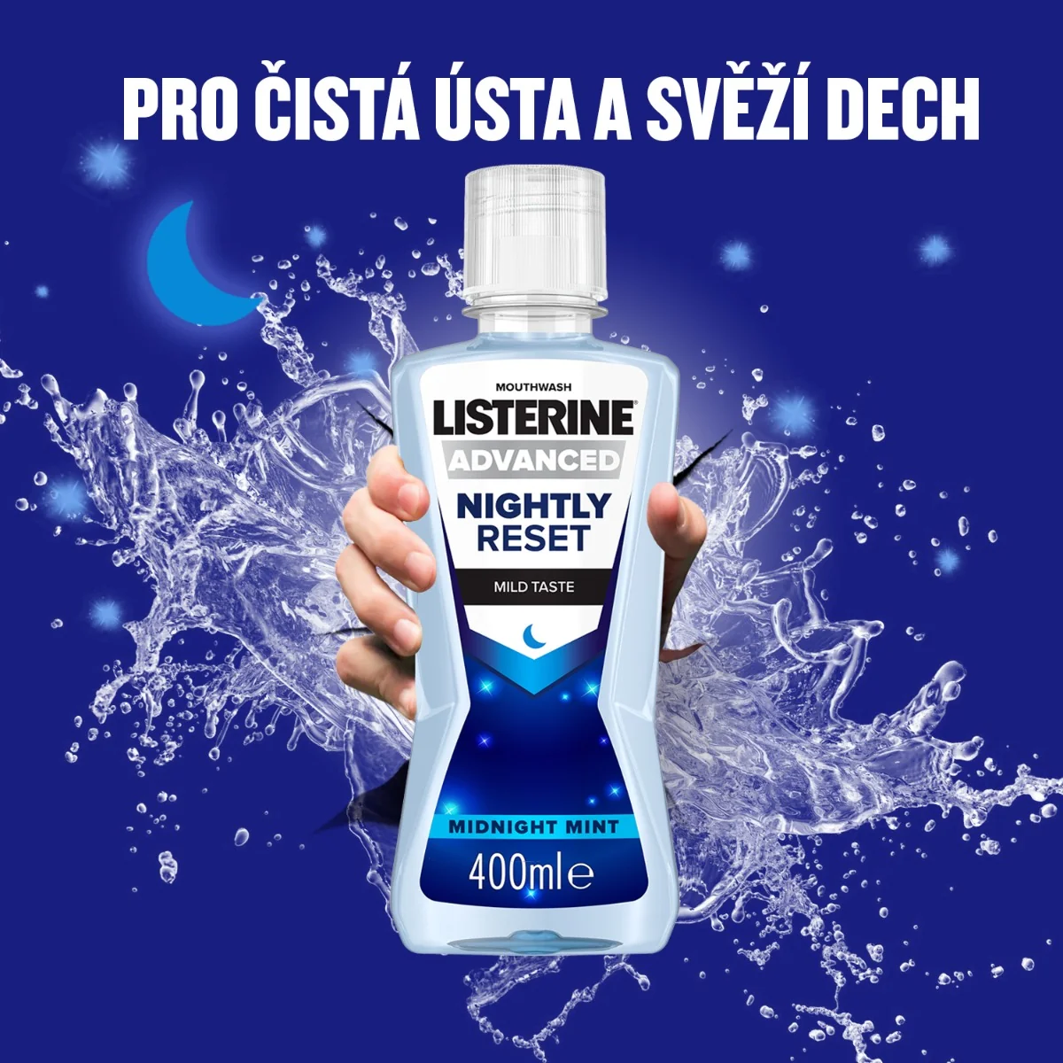 Listerine Advanced Nightly Reset ústní voda 400 ml
