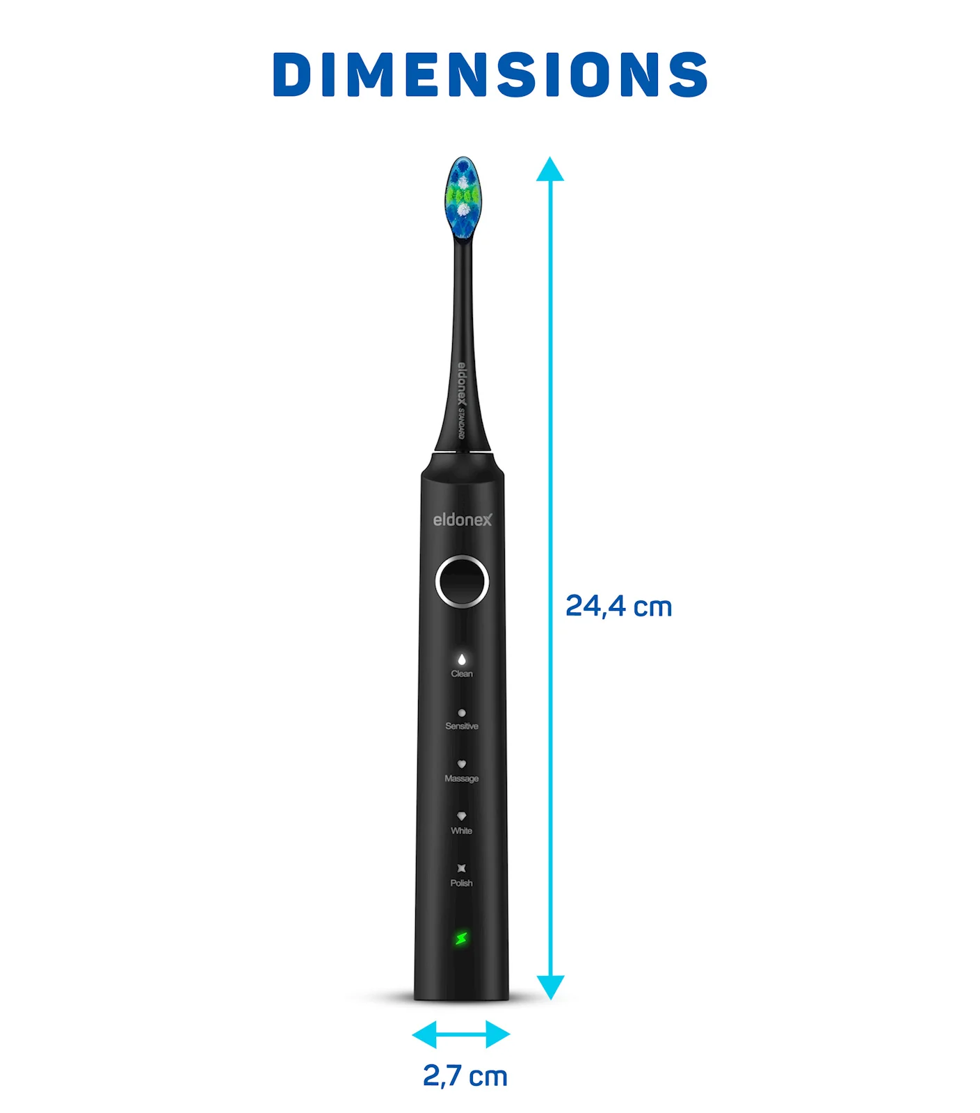 Eldonex SonicPro DuoPack sonické zubní kartáčky 2 ks černý+bílý