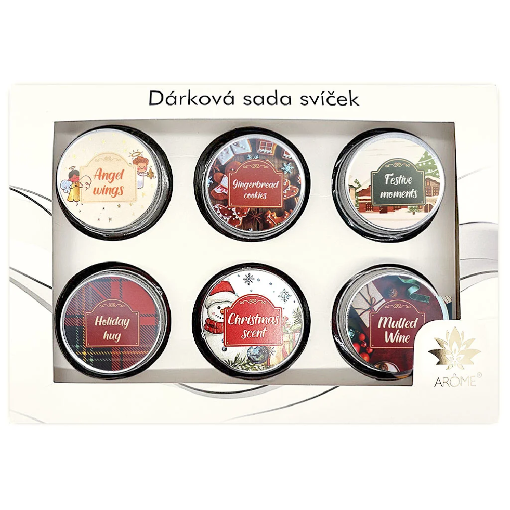 ARÔME Vánoční dárková sada vonných svíček