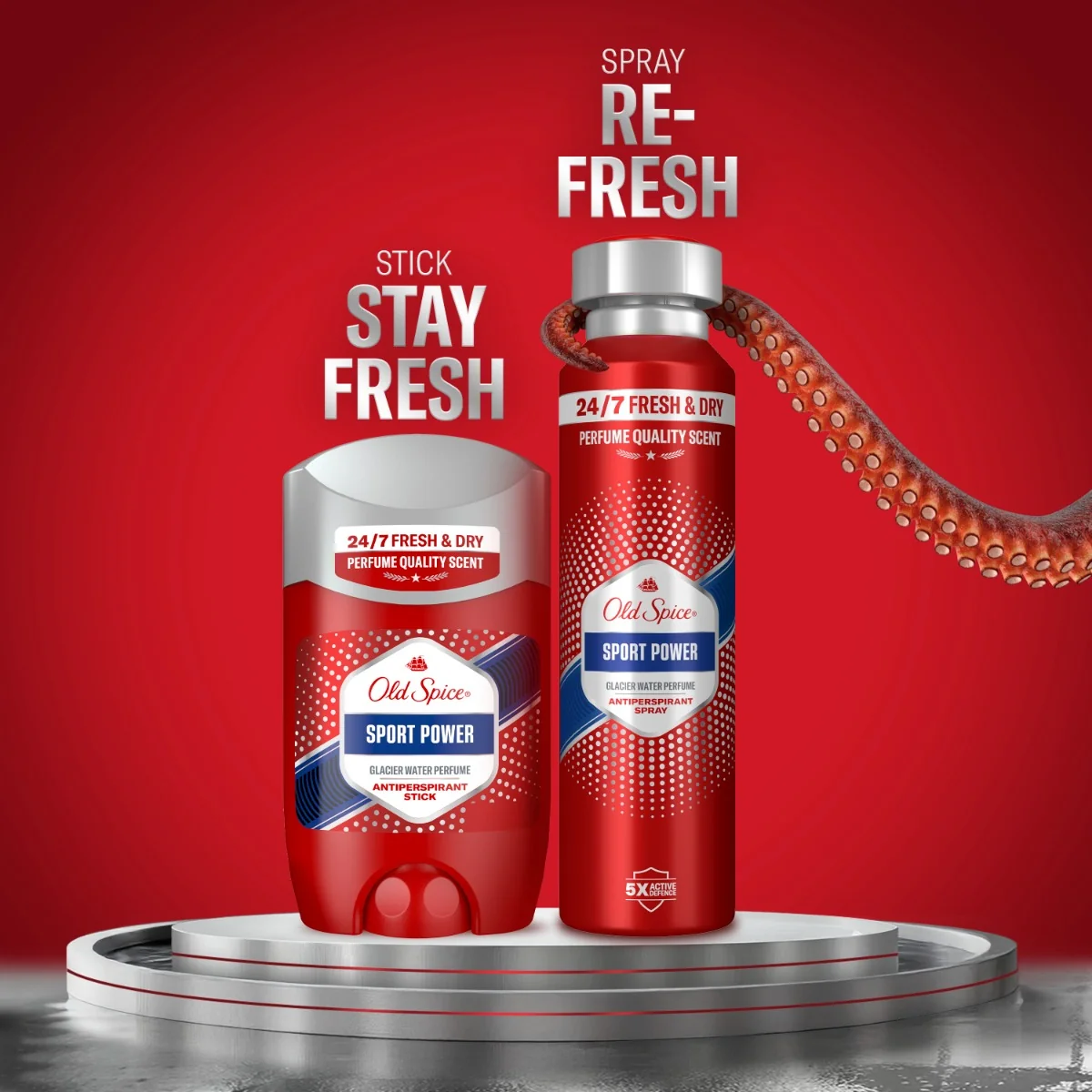 Old Spice Xmass sada Sport Power v taštičce antiperspiranty 150 ml + 50 ml