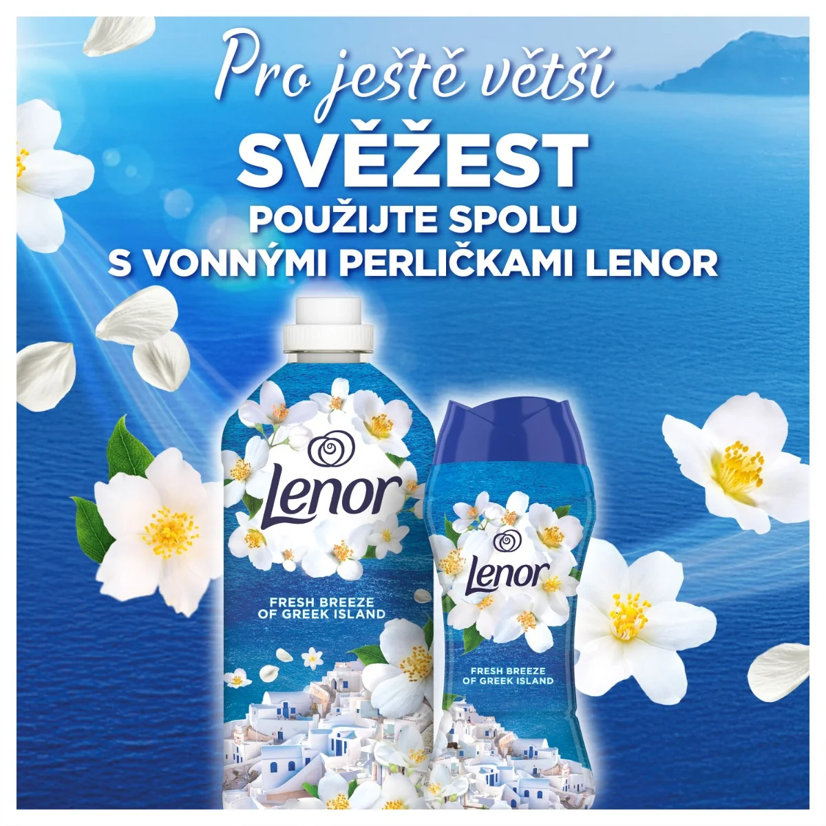 Lenor Vonné perličky Fresh Breeze Of Greek Island 195 g