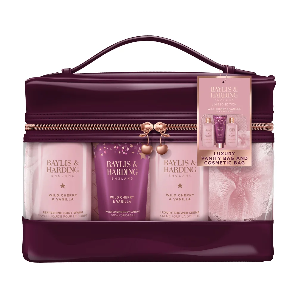 Baylis & Harding Dárková sada péče o tělo v toaletní taštičce Wild Cherry 6 ks