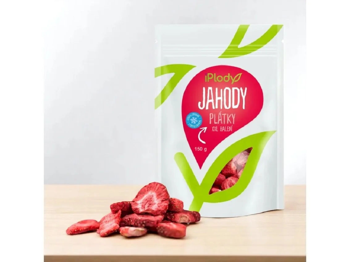iPlody Jahody lyofilizované, XXL balení 150 g