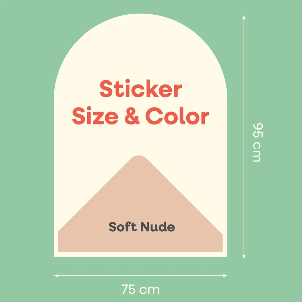 Cleverclixx Magnetická nástěnná fólie Soft Nude, 95 × 75 cm