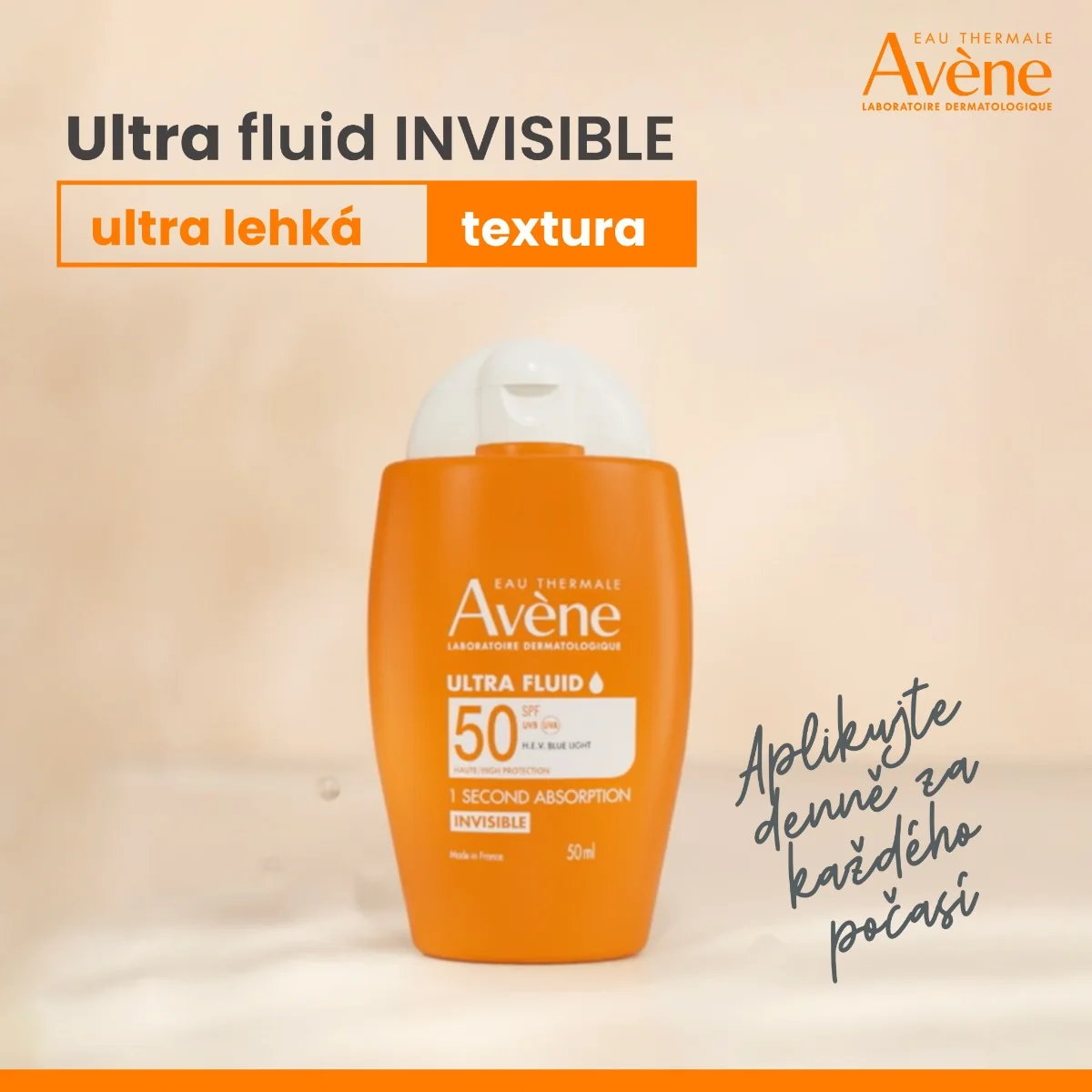 Avène Ultra fluid Invisible SPF50 50 ml