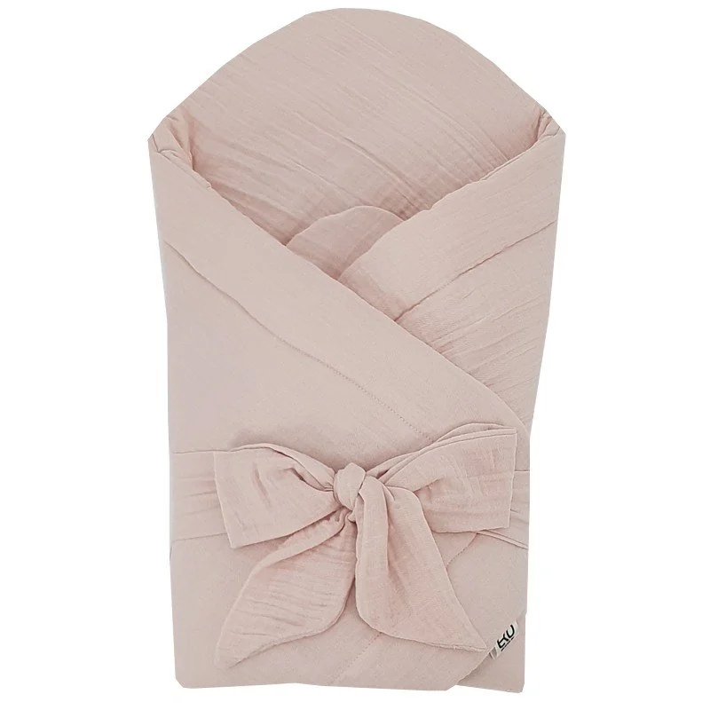 Eko Zavinovačka mušelínová bez vyztužení Powder pink 75x75 cm