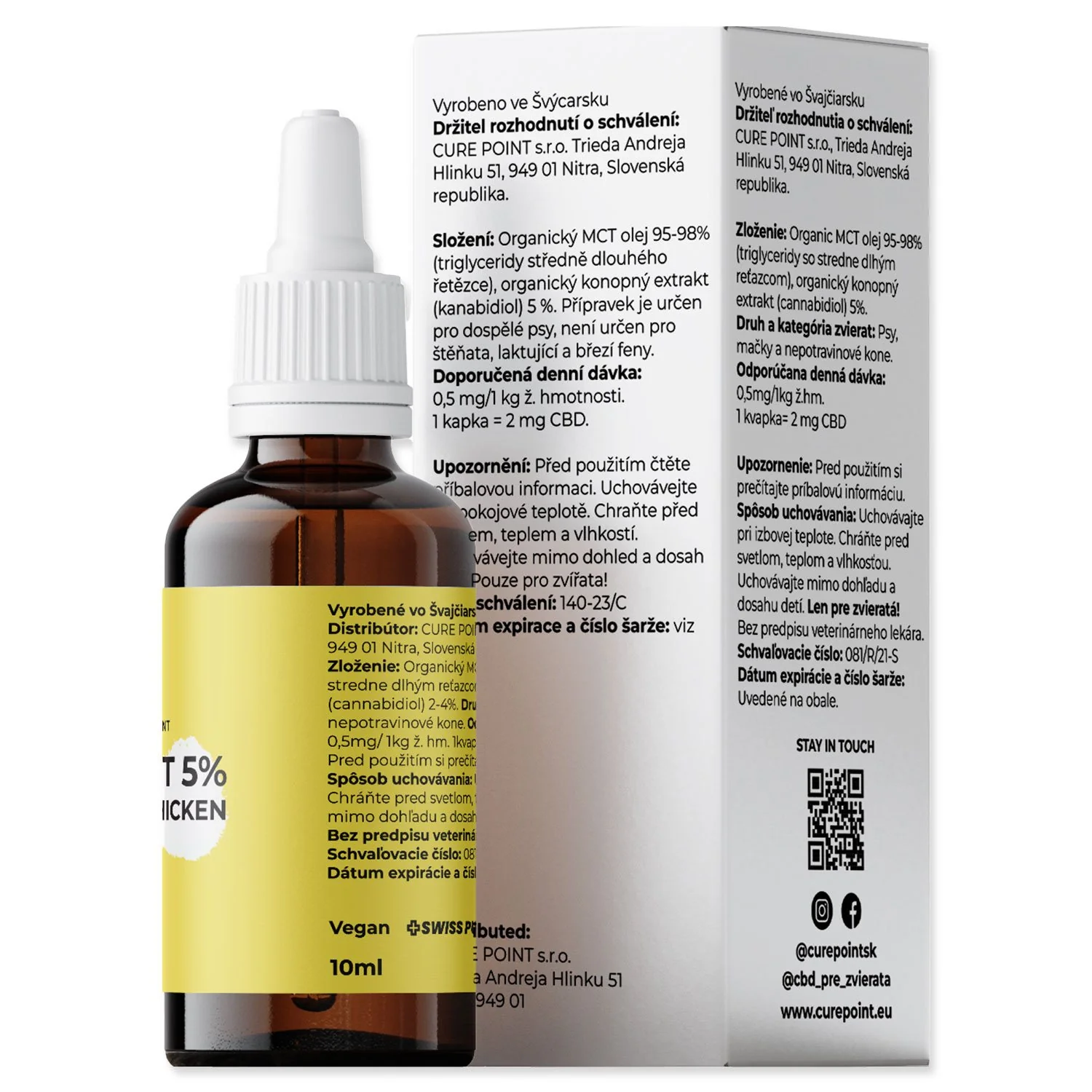 Cure Point Olej CBD PET 5% kuře 10ml