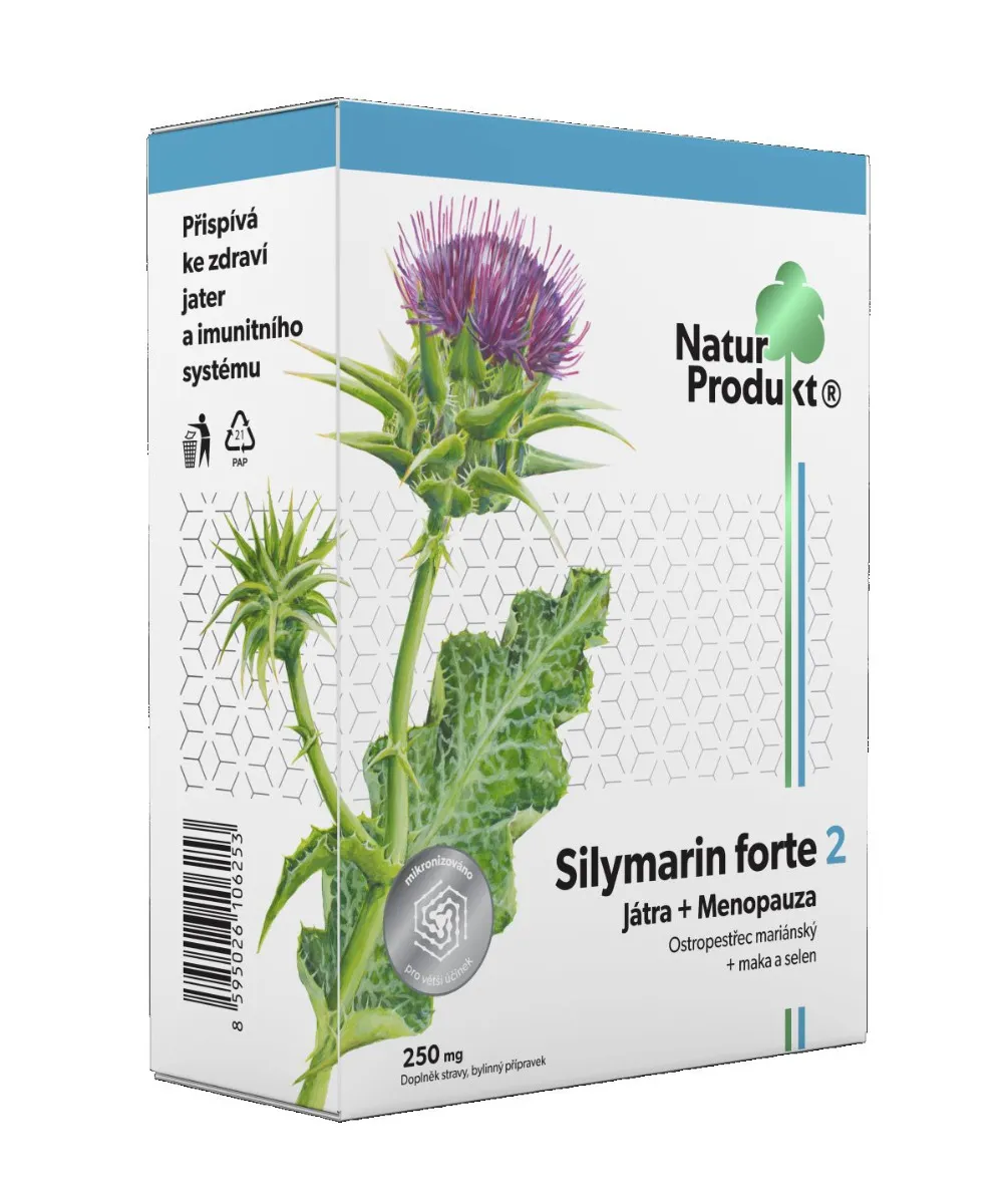 Naturprodukt Silymarin forte 2 Játra + Menopauza 40 tablet