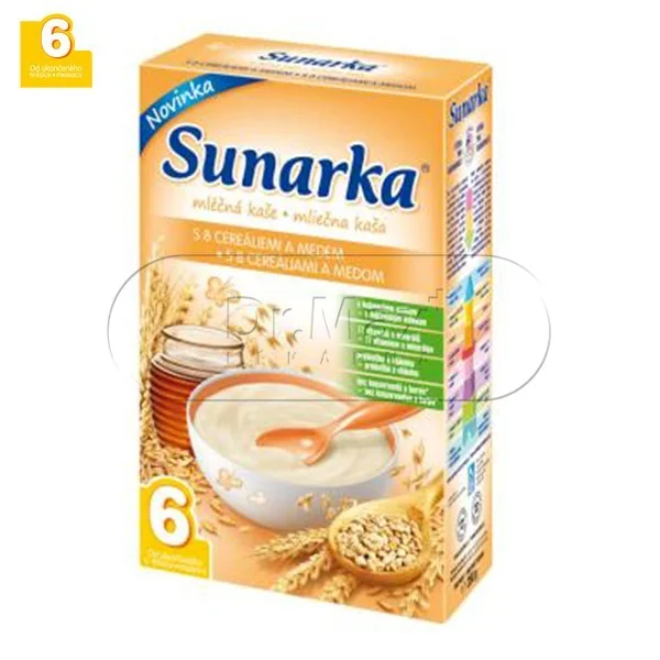Sunarka s osmi cereáliemi a medem 250g
