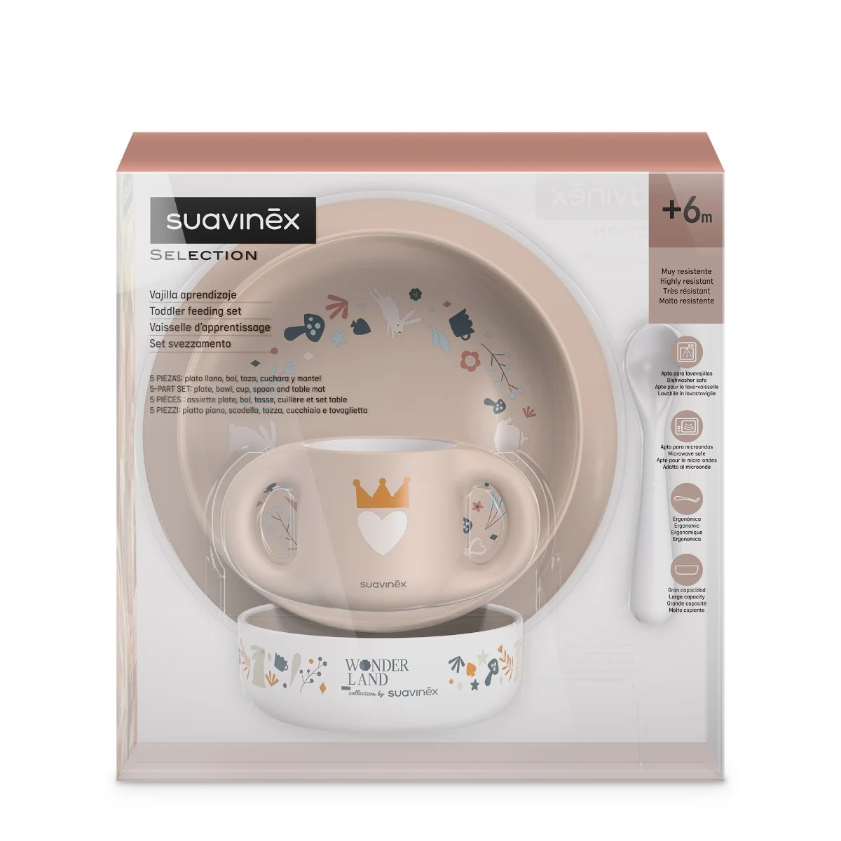 Suavinex Wonderland Jídelní set růžový