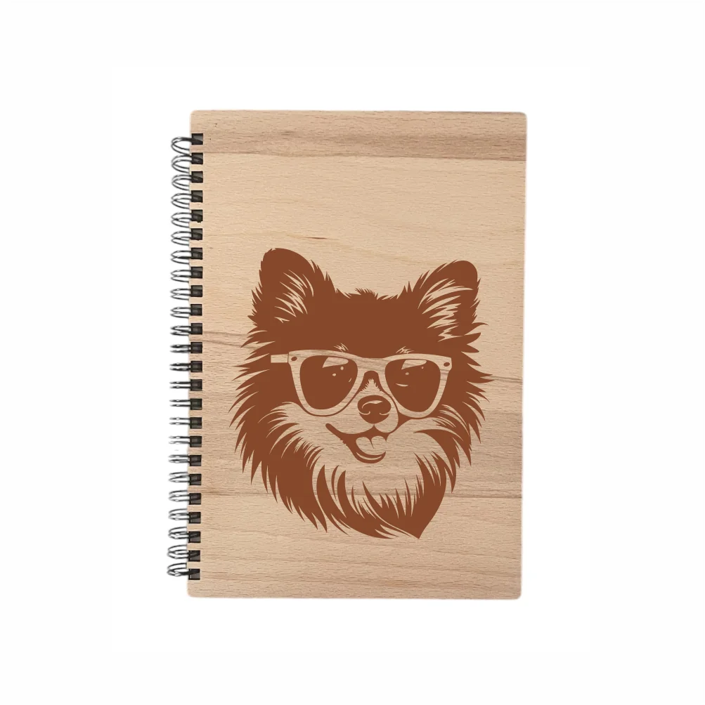 MA-NU Notýsek A5 brýle - bílý papír Pomeranian