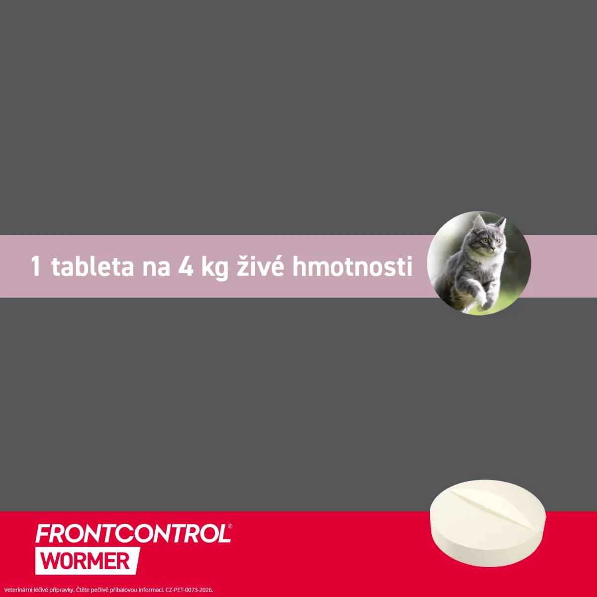 FRONTCONTROL Wormer tablety pro kočky 4 kg 2 tablety