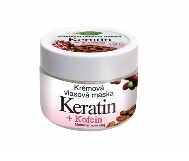 BIO BIONE Keratin + Kofein Krémová vlasová maska 260 ml