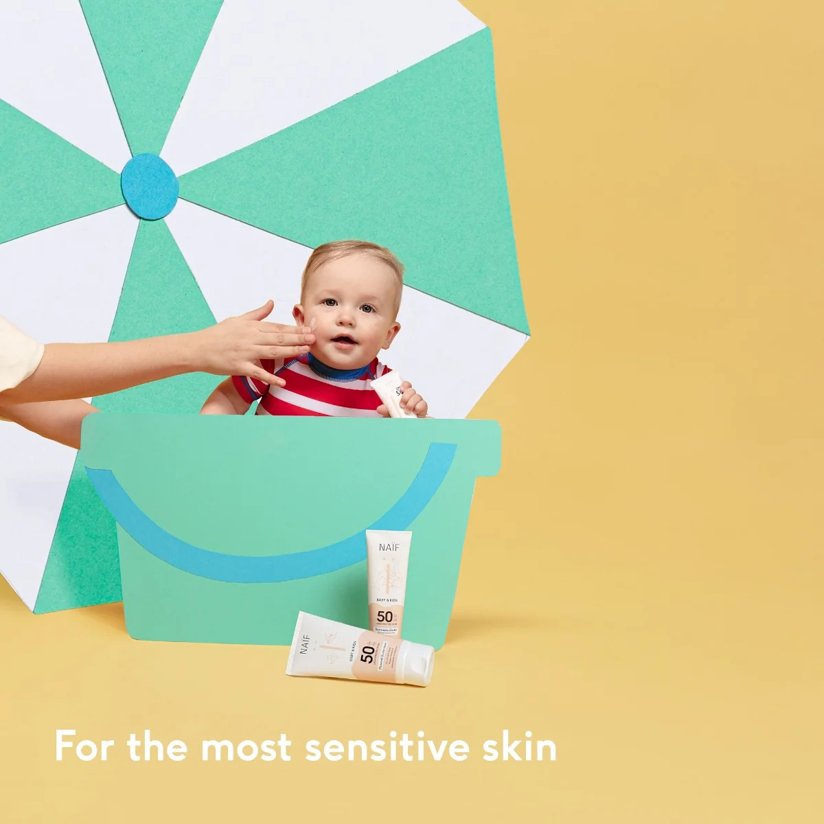 NAIF Ochranný krém na opalování pro děti a miminka SPF50 100 ml