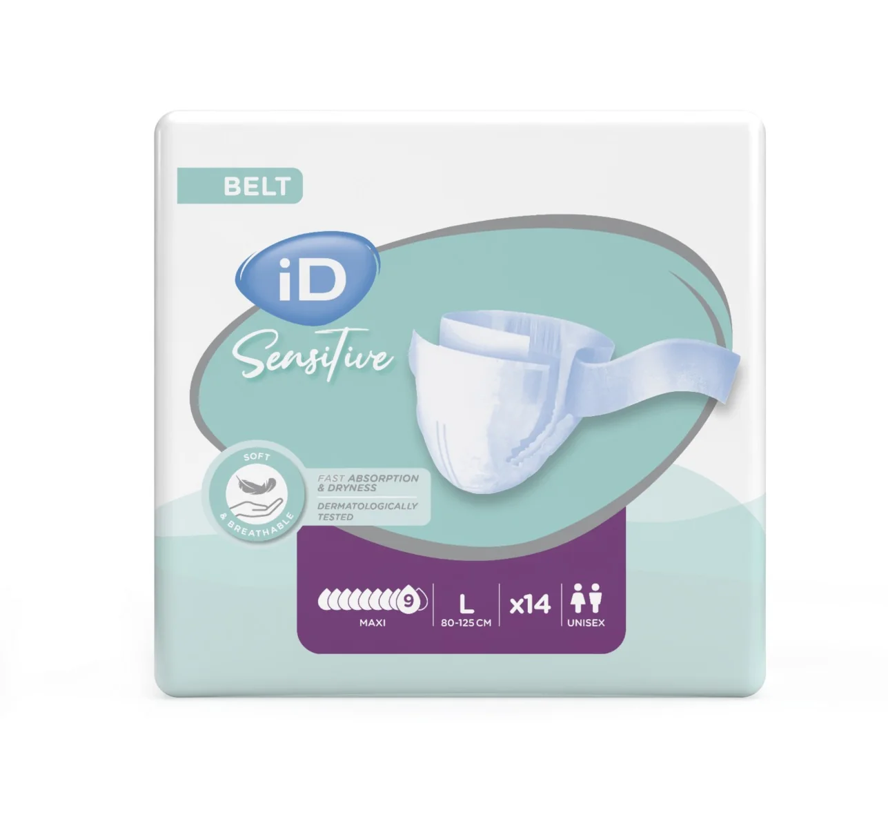 iD Sensitive Belt Large Maxi inkontinenční pleny 14 ks