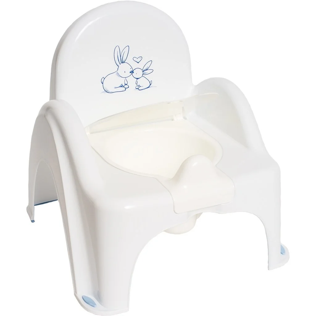 Tega Baby Dětský nočník s melodií a víkem, ergonomický - Zajíček v bílé