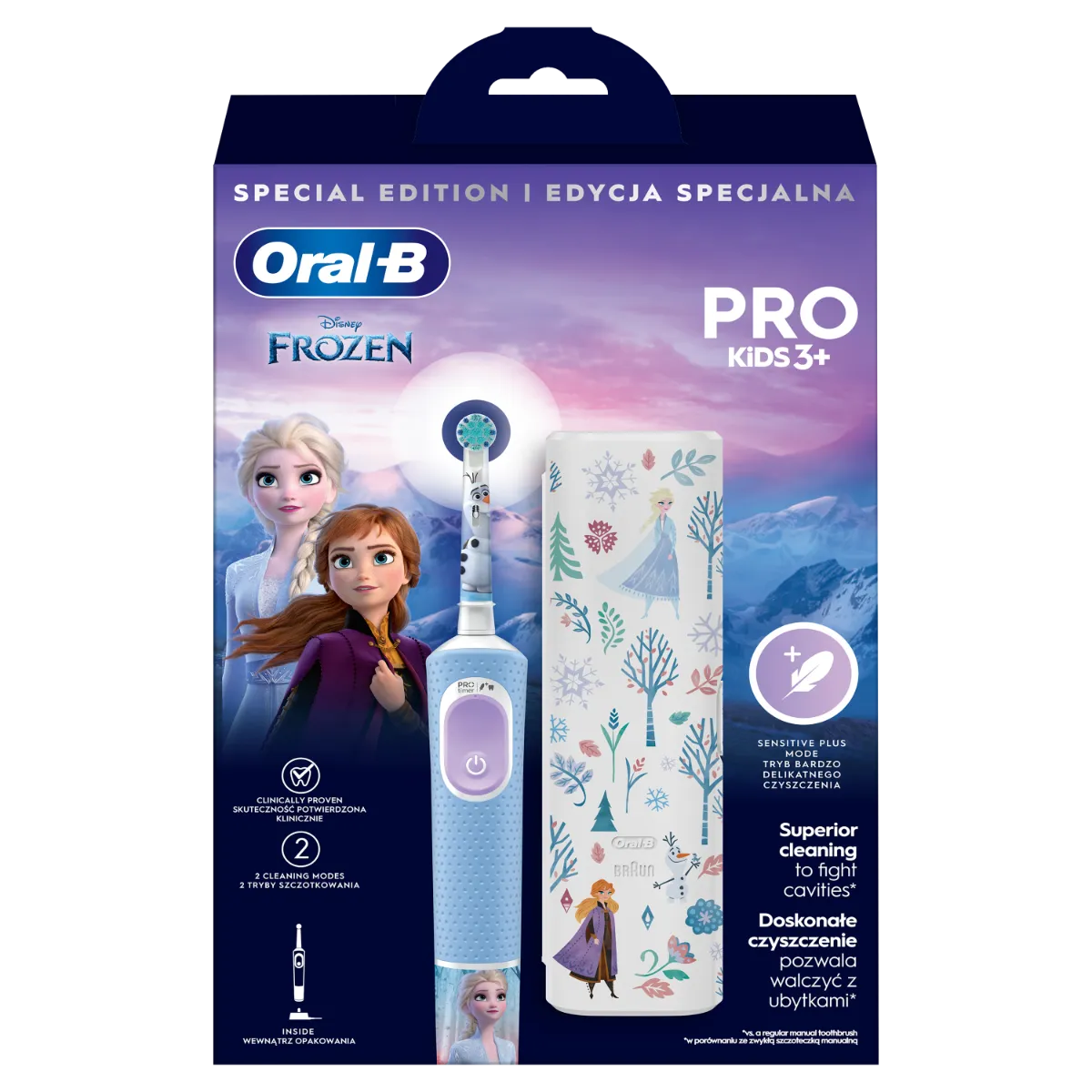 Oral-B Vitality PRO Kids Frozen elektrický zubní kartáček+pouzdro