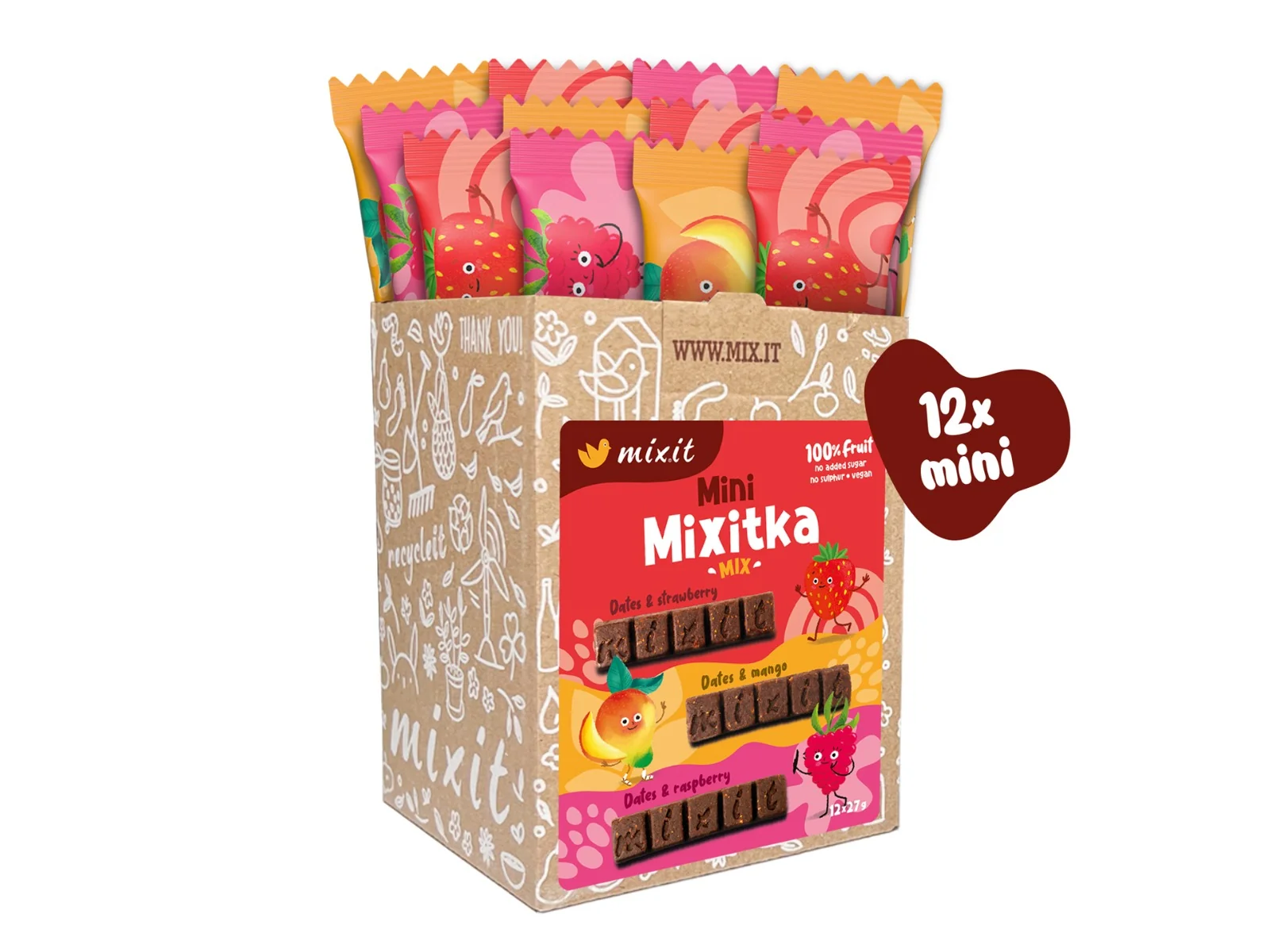 MIXIT MiniMixitky Mix Jahoda malina mango 324 g
