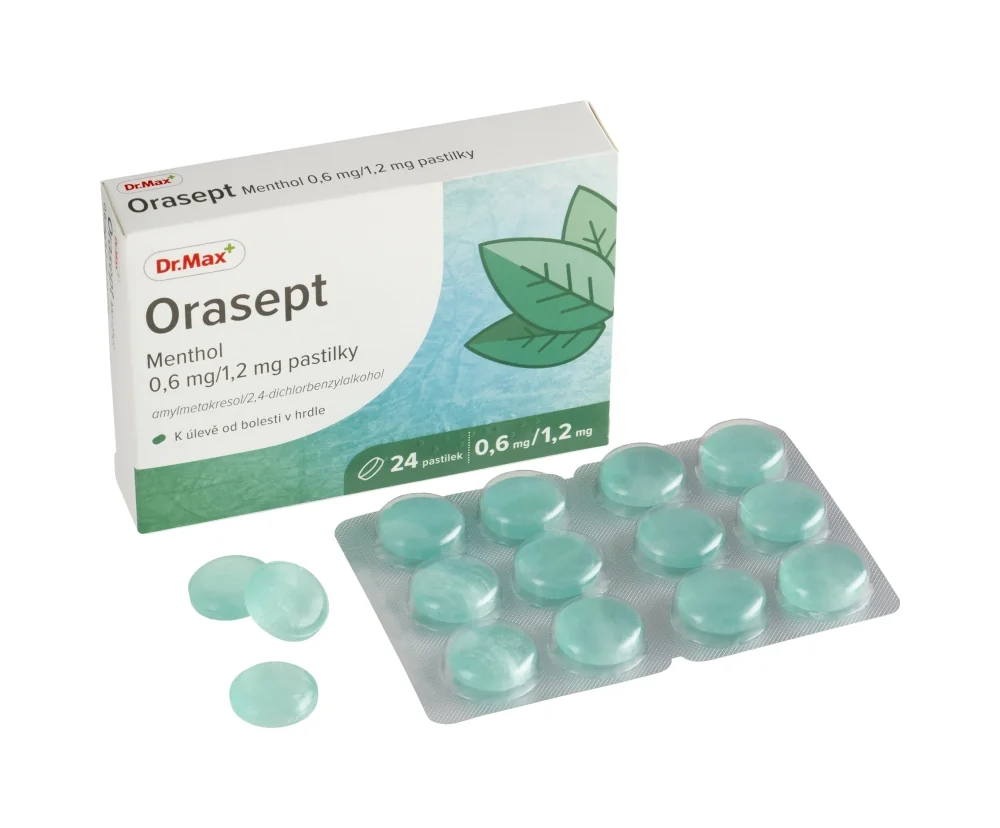 Dr. Max Orasept Menthol 0,6 mg/1,2 mg 24 pastilek