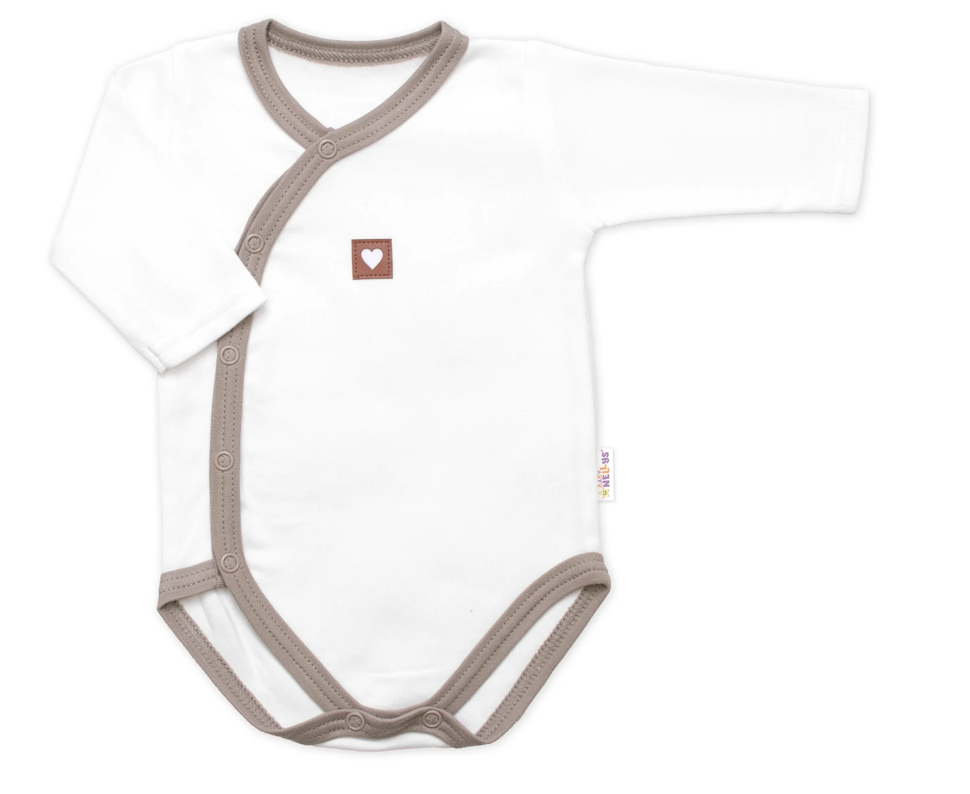 Baby Nellys Rostoucí výhodná sada, 3x Body zap. bokem,růžová/béžová/taupe, vel. 62/68
