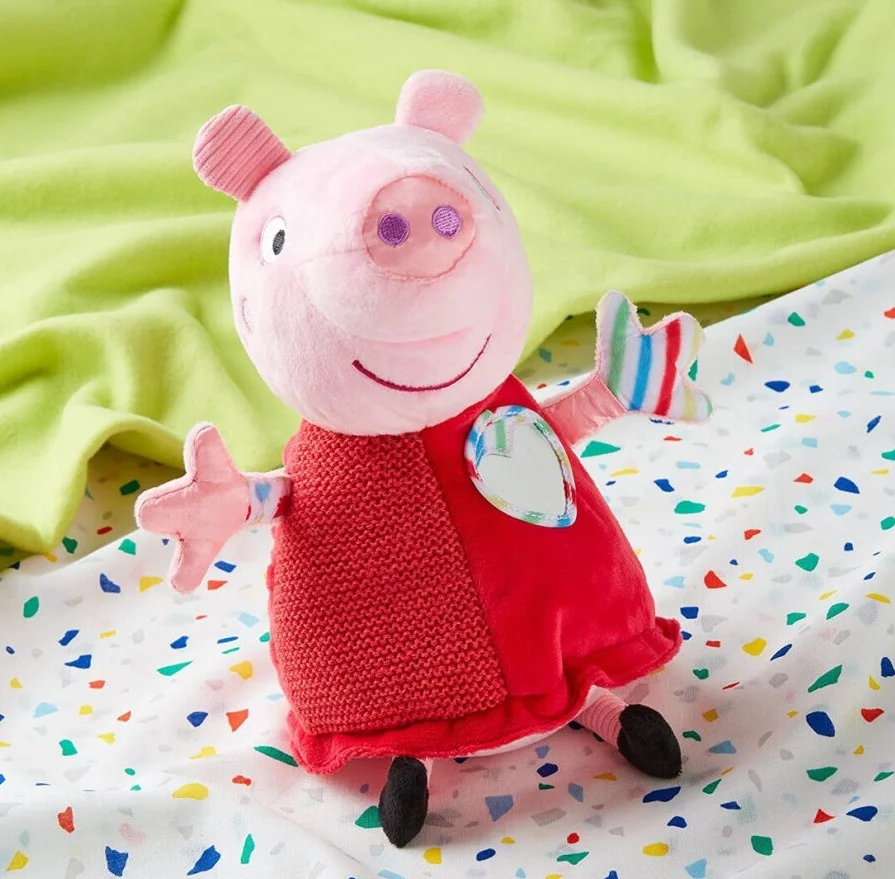 Peppa Pig Smyslová edukační hračka , plyšová, 12,5cm, červená